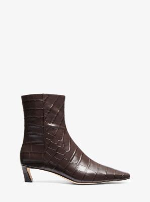 michael kors cosmo leopard|Cosmo Crocodile Embossed Leather Boot .